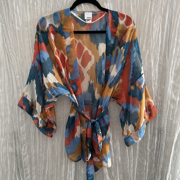 Sonoma Tie-Dye Tie Front Kimono | One Size Fits Most | Summer Cover Up - Picture 3 of 6